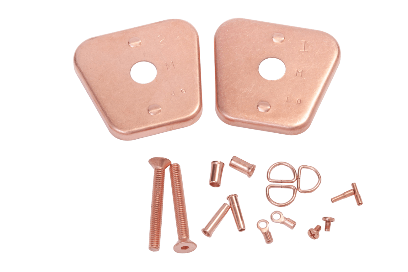 copper metal plated part