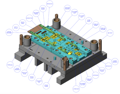 parts of a lower die